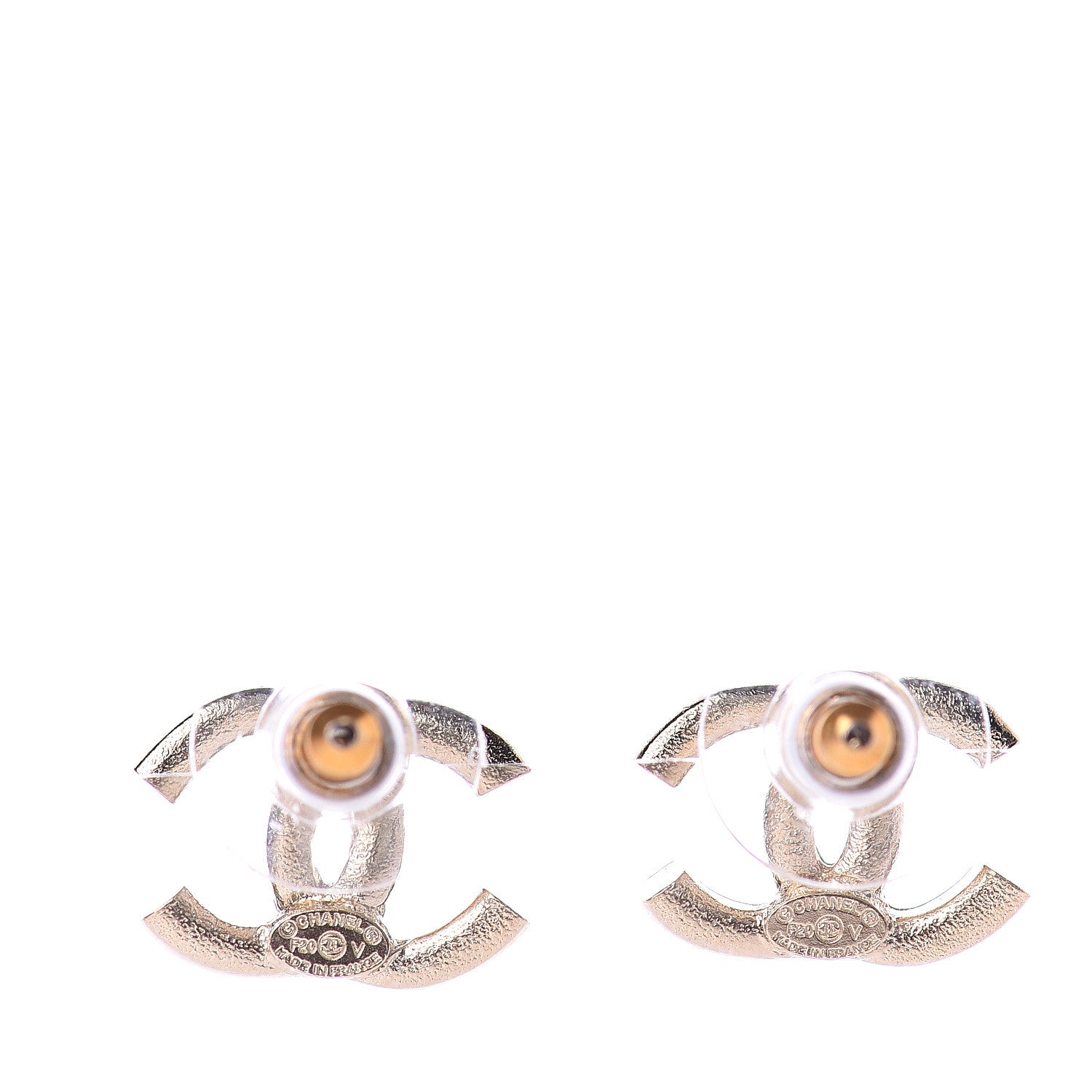 Chanel Crystal Baguette CC Earrings Gold 4 of 5