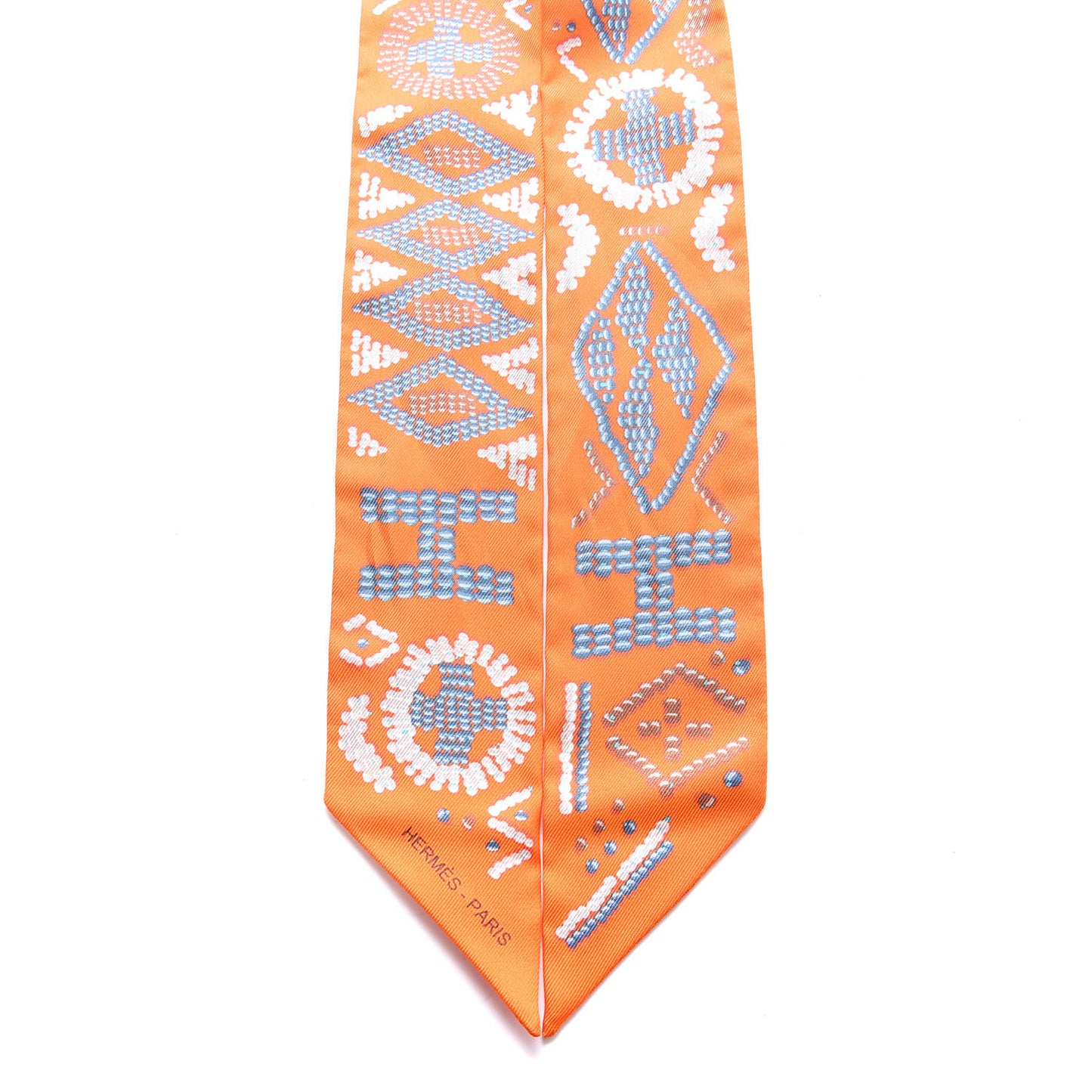 Silk Kelly En Perles Twilly Orange Bleu Gris Perle