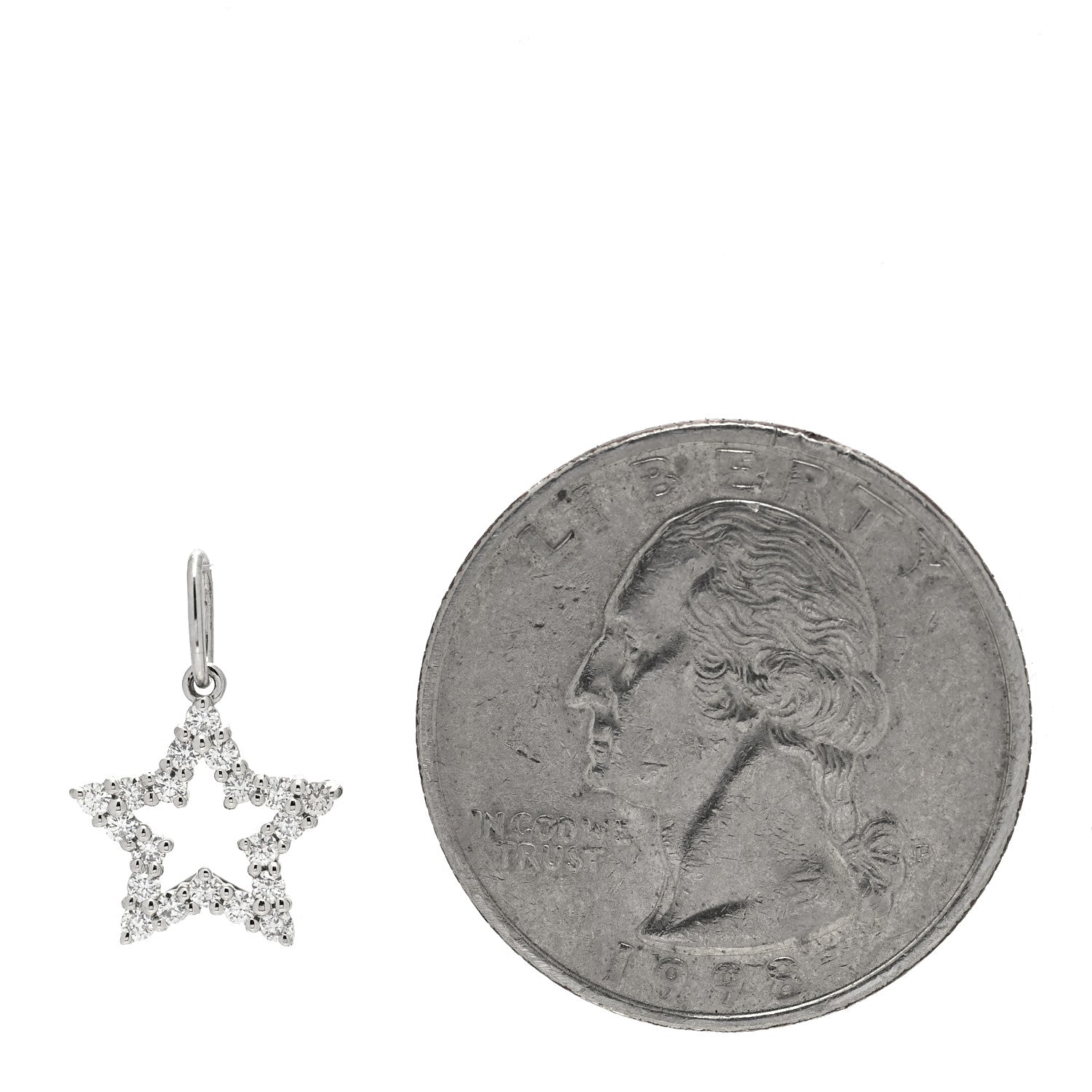 Tiffany Platinum Diamond Star Charm 2 of 4
