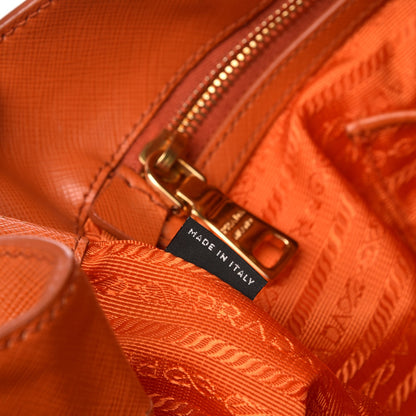 Prada Saffiano Lux Large Tote Papaya 6 of 9