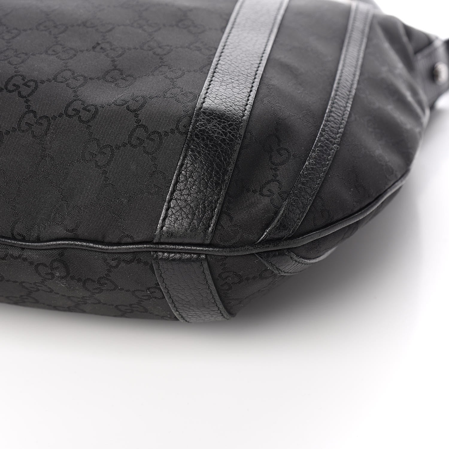 Gucci Nylon Monogram Medium Abbey Convertible Tote Black 9 of 10