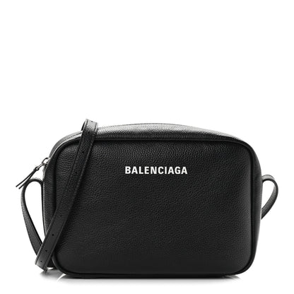 Balenciaga Calfskin Logo M Everyday Camera Bag Black 1 of 10