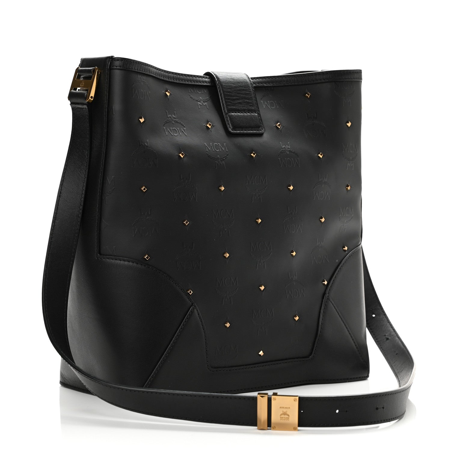 MCM Odeon Claudia Studs Crossbody Bag Black 3 of 9