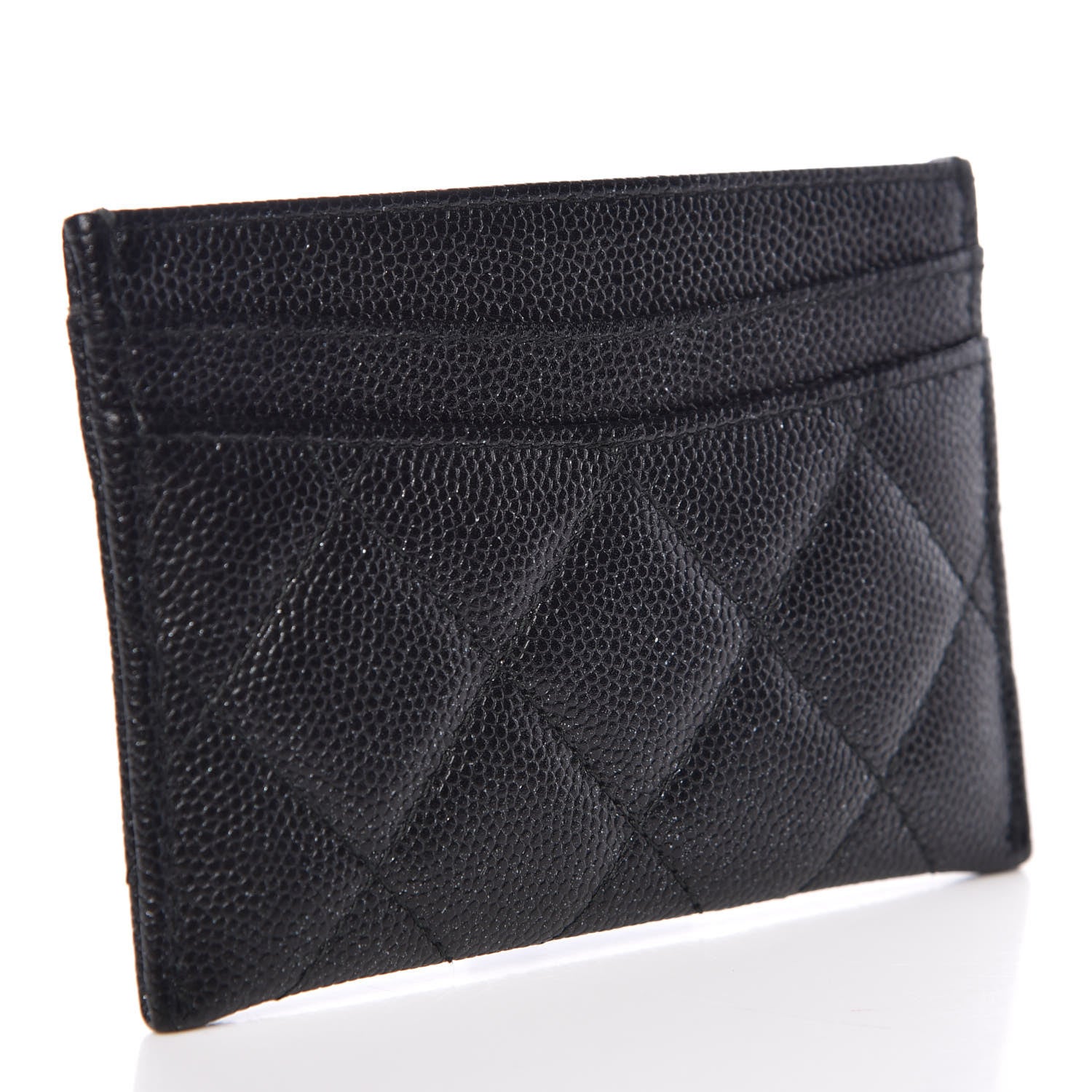 Chanel Iridescent Caviar Quilted Card Holder Black 3 of 9