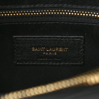 Saint Laurent Calfskin Y Quilted Monogram Medium Loulou Chain Satchel Black 6 of 10