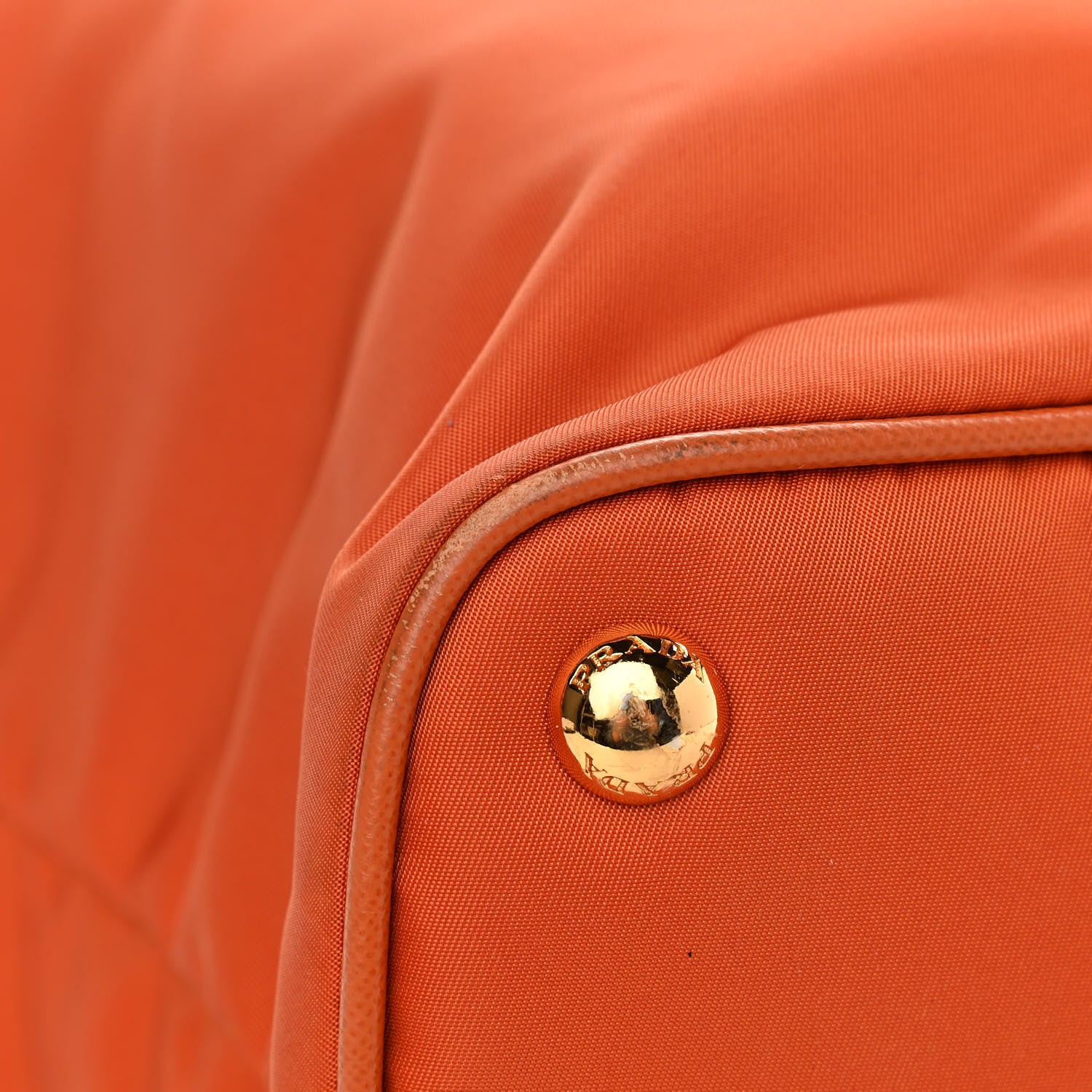 Prada Tessuto Nylon Saffiano Tote Papaya 14 of 17