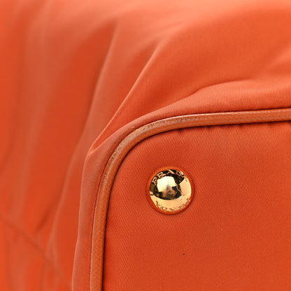Prada Tessuto Nylon Saffiano Tote Papaya 14 of 17