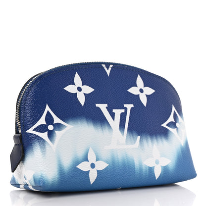 Louis Vuitton Monogram Giant Escale Cosmetic Pouch Blue 3 of 8