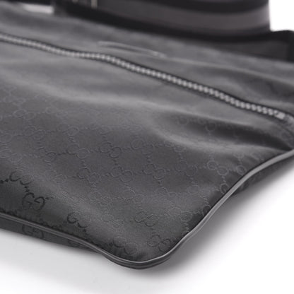 Gucci Nylon Monogram Medium Flat Messenger Bag Black 6 of 8