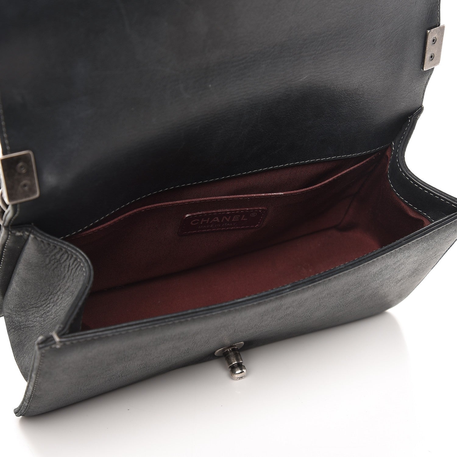 Chanel Suede Calfskin Quilted Medium Boy Flap Black 6 of 11
