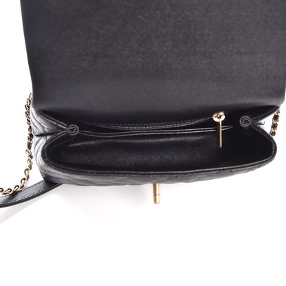 Chanel Caviar Lizard Quilted Mini Coco Handle Flap Black 5 of 7