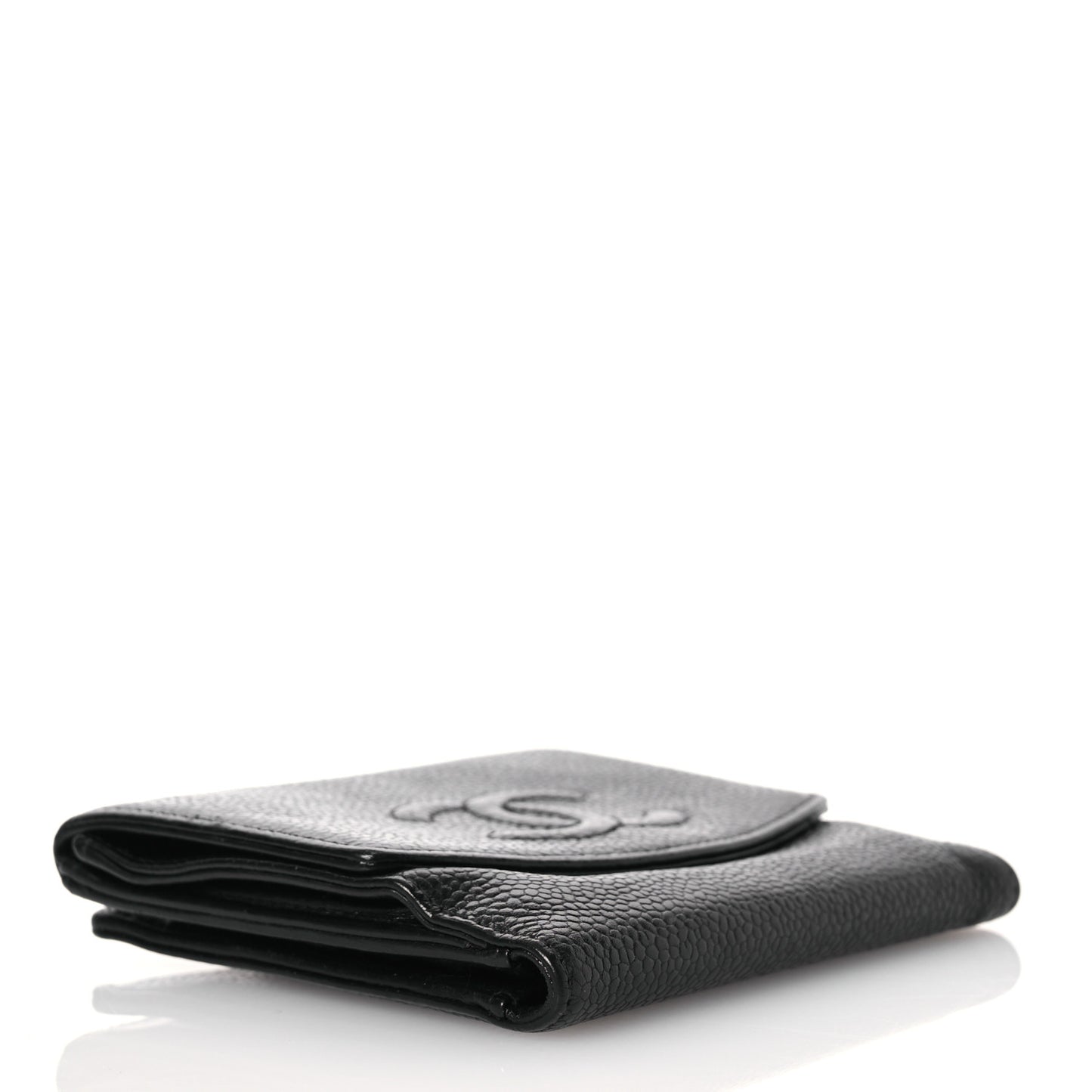 Caviar Timeless CC Compact French Wallet Black