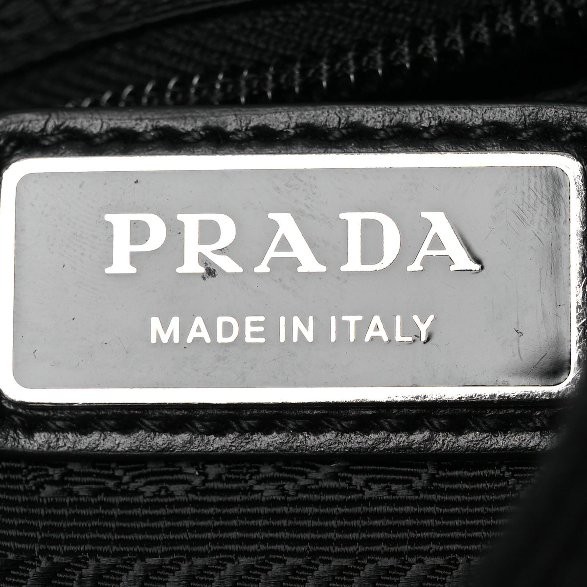 Prada Re-Nylon Vitello Metal Triangle Logo Sling Backpack Black 6 of 12