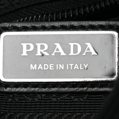 Prada Re-Nylon Vitello Metal Triangle Logo Sling Backpack Black 6 of 12