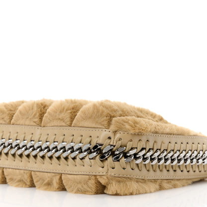 Stella McCartney STELLA MCCARTNEY Eco Fur Mini Striped Shoulder Bag Camel 10 of 10