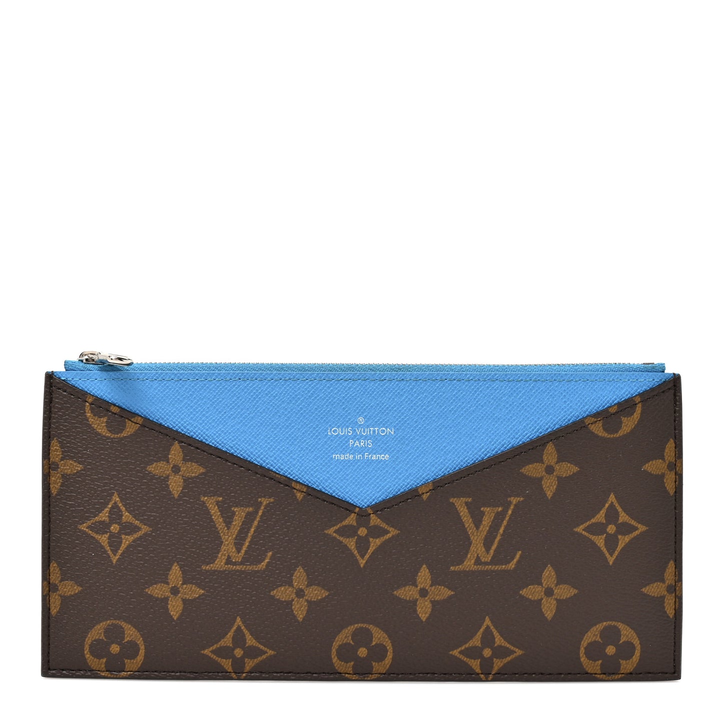 Monogram Kirigami Wallet Zippered Insert Gaston Blue