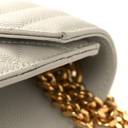 Saint Laurent Grain De Poudre Textured Mixed Matelasse Medium Triquilt Monogram Satchel Crema Soft 10 of 12