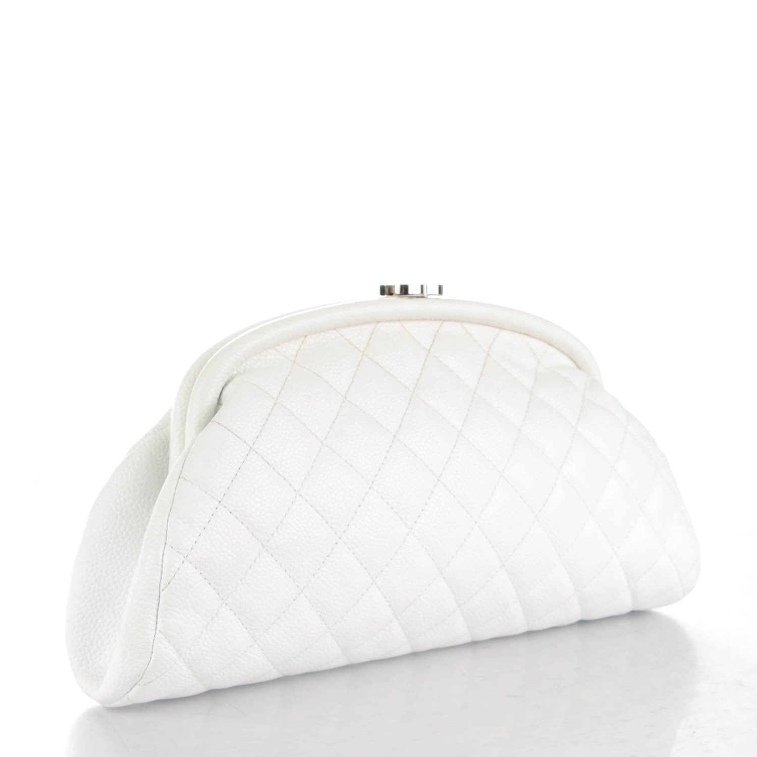 Chanel Caviar Quilted Timeless Clutch White 3 of 8