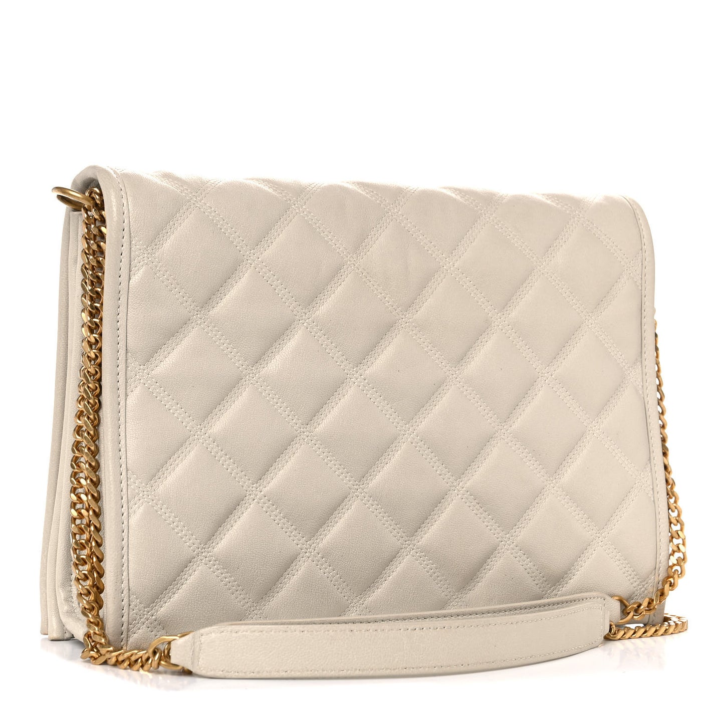 Lambskin Quilted Small Becky Chain Bag Blanc Vintage