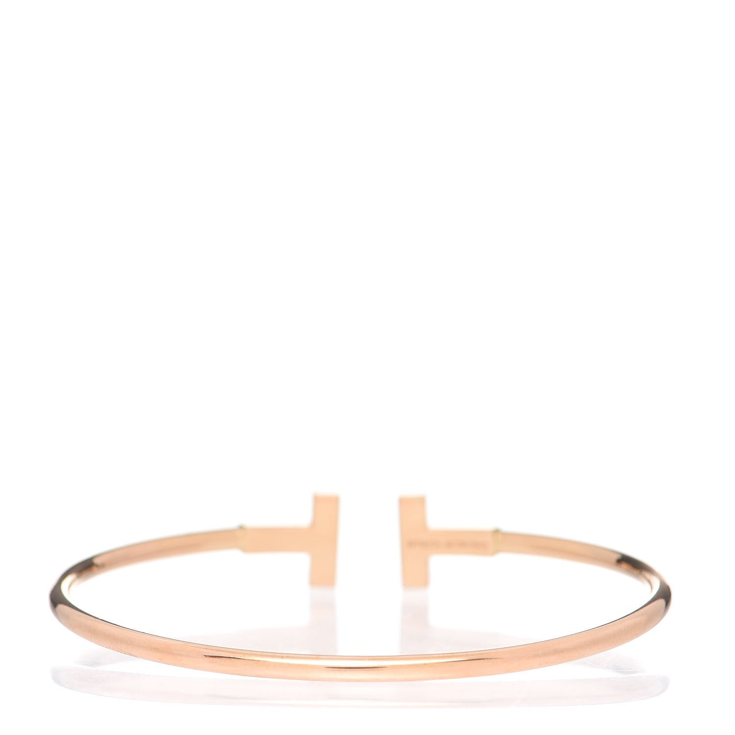 Tiffany 18K Rose Gold T Wire Bracelet 3 of 5