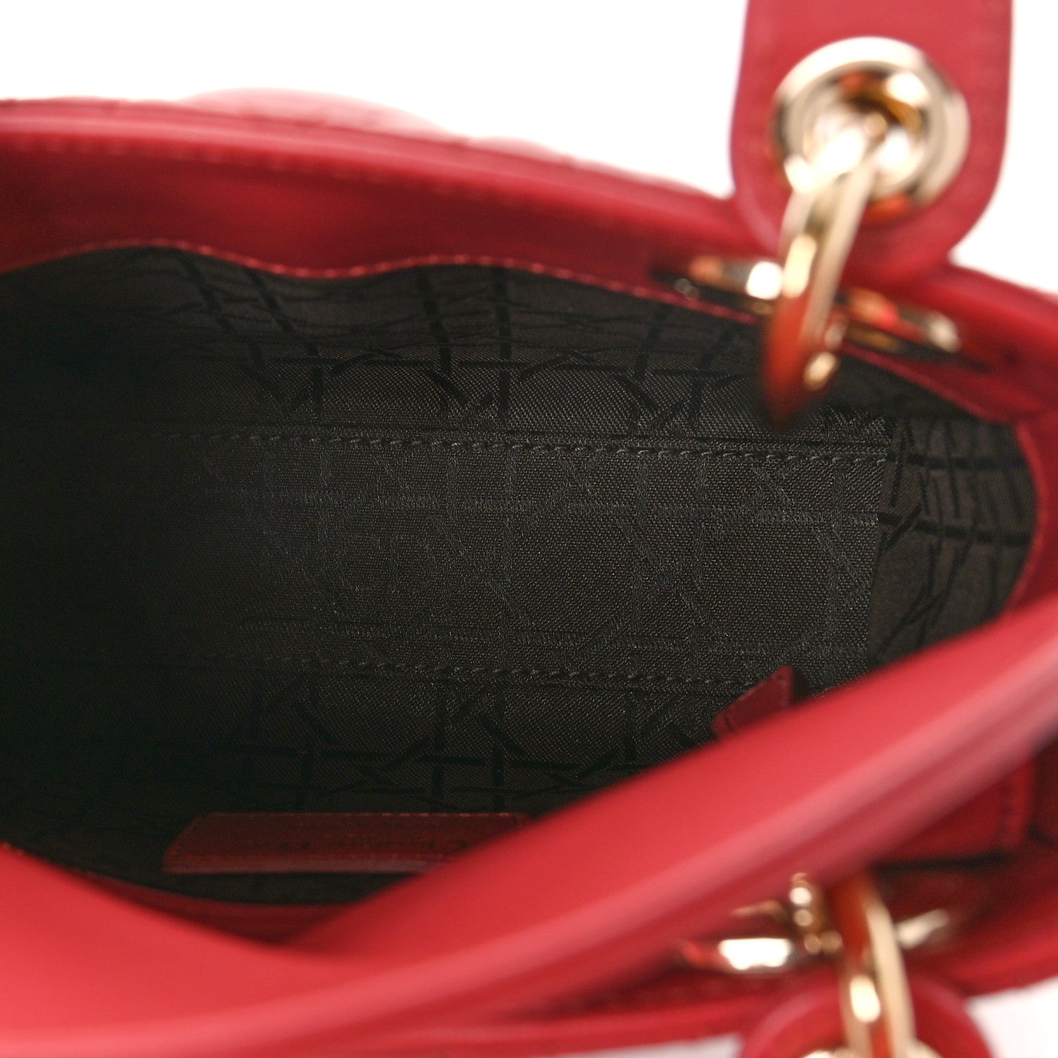 Christian Dior Lambskin Cannage Mini Lady Dior Coral 5 of 8
