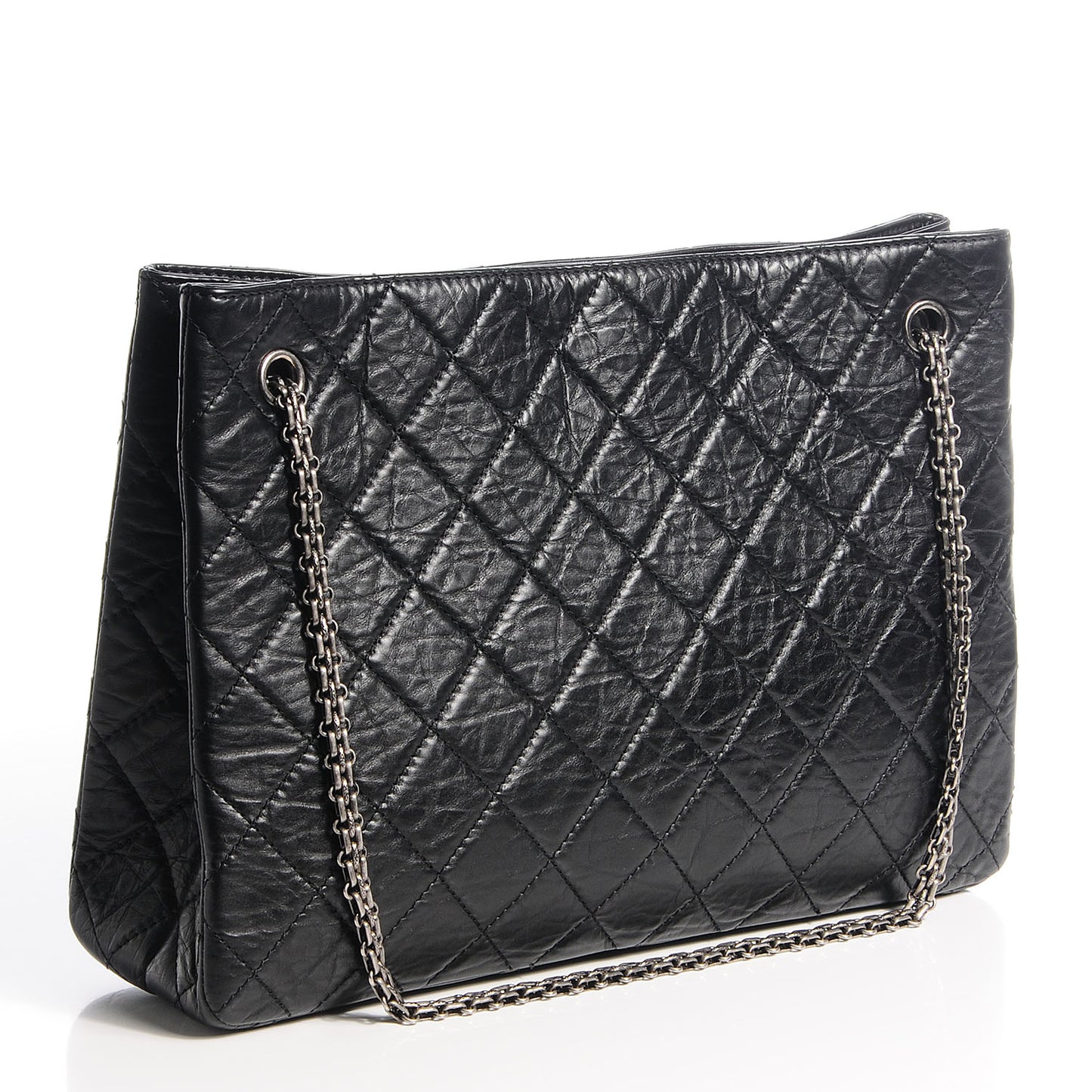Aged Calfskin Reissue 2.55 Tote Black