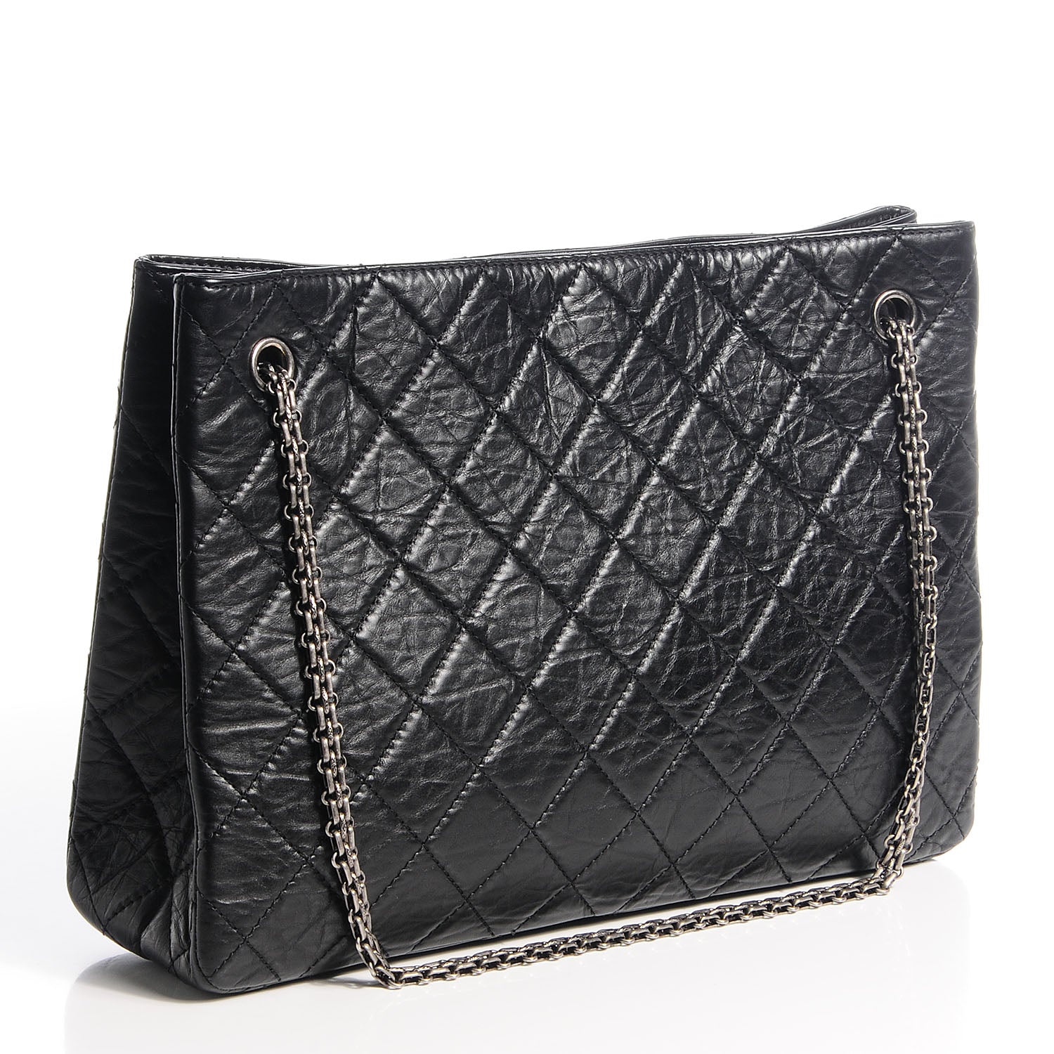 Chanel Aged Calfskin Reissue 2.55 Tote Black 3 of 7