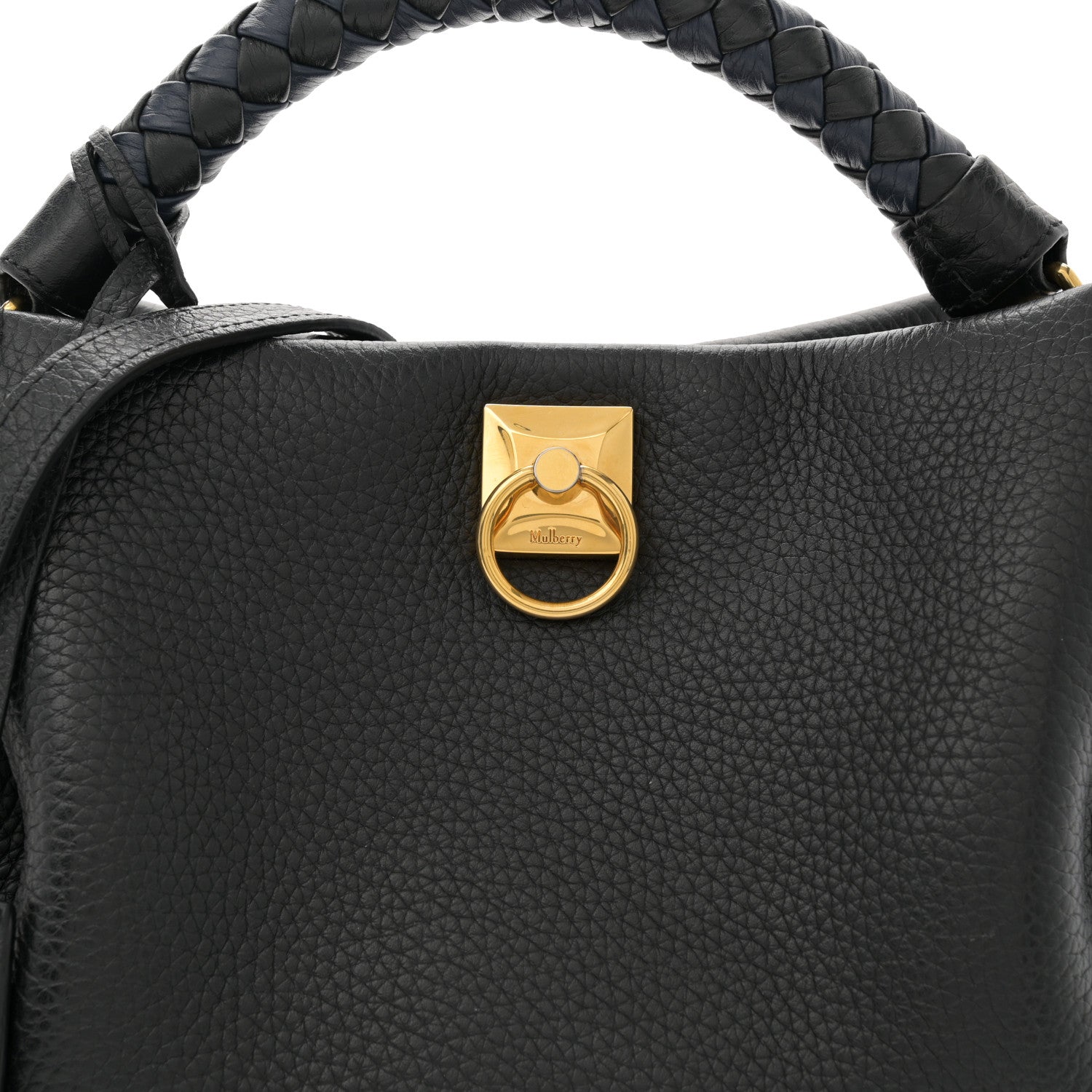 Mulberry Heavy Grain Small Iris Tote Black 8 of 11