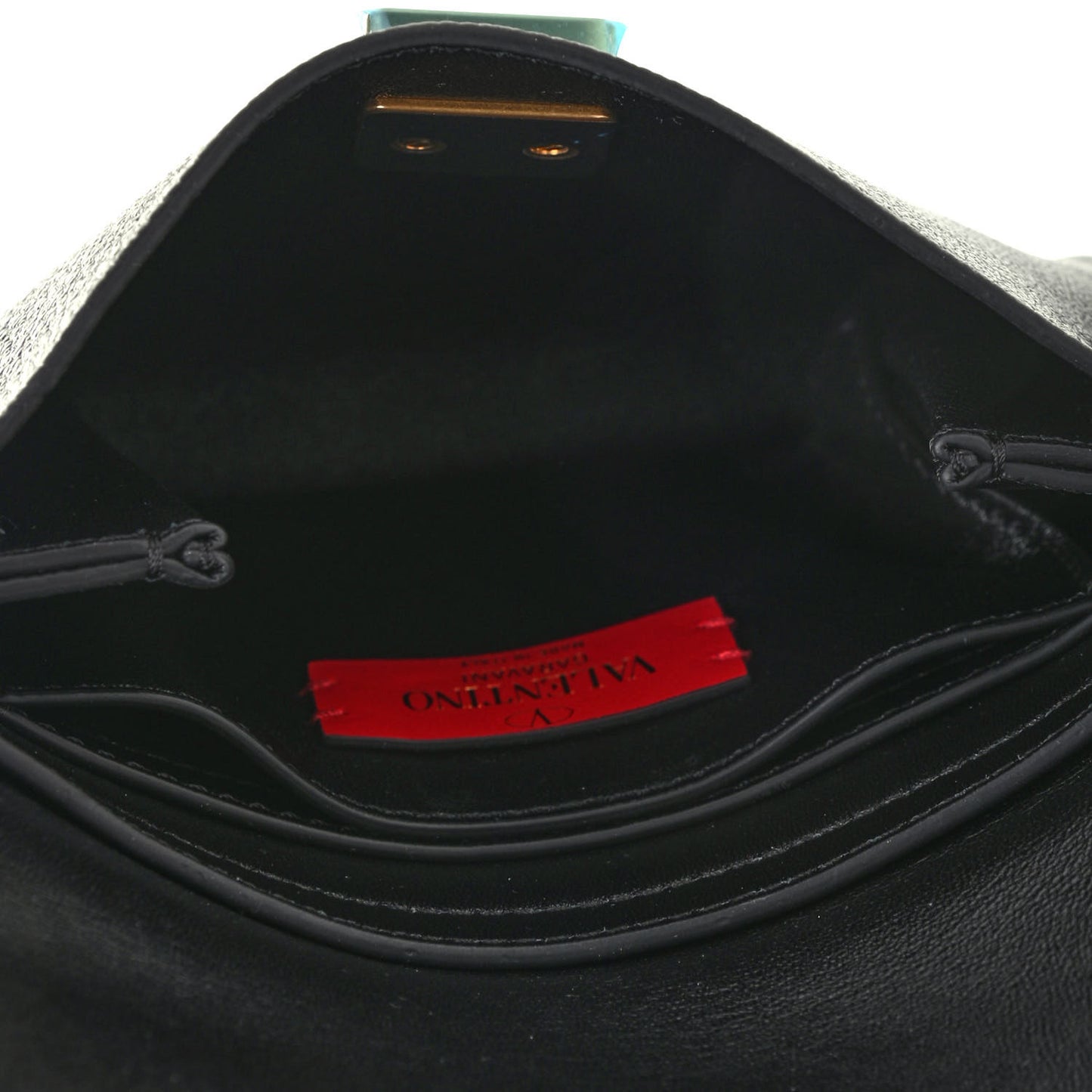 Calfskin VRing Clutch Black