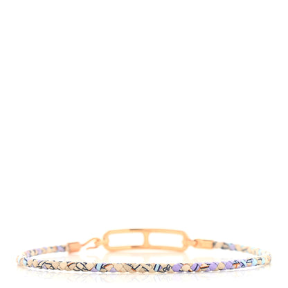 Hermes Silk Printed Astrologie Nouvelle Roulis Double Tour Bracelet T1 Lilas 3 of 4