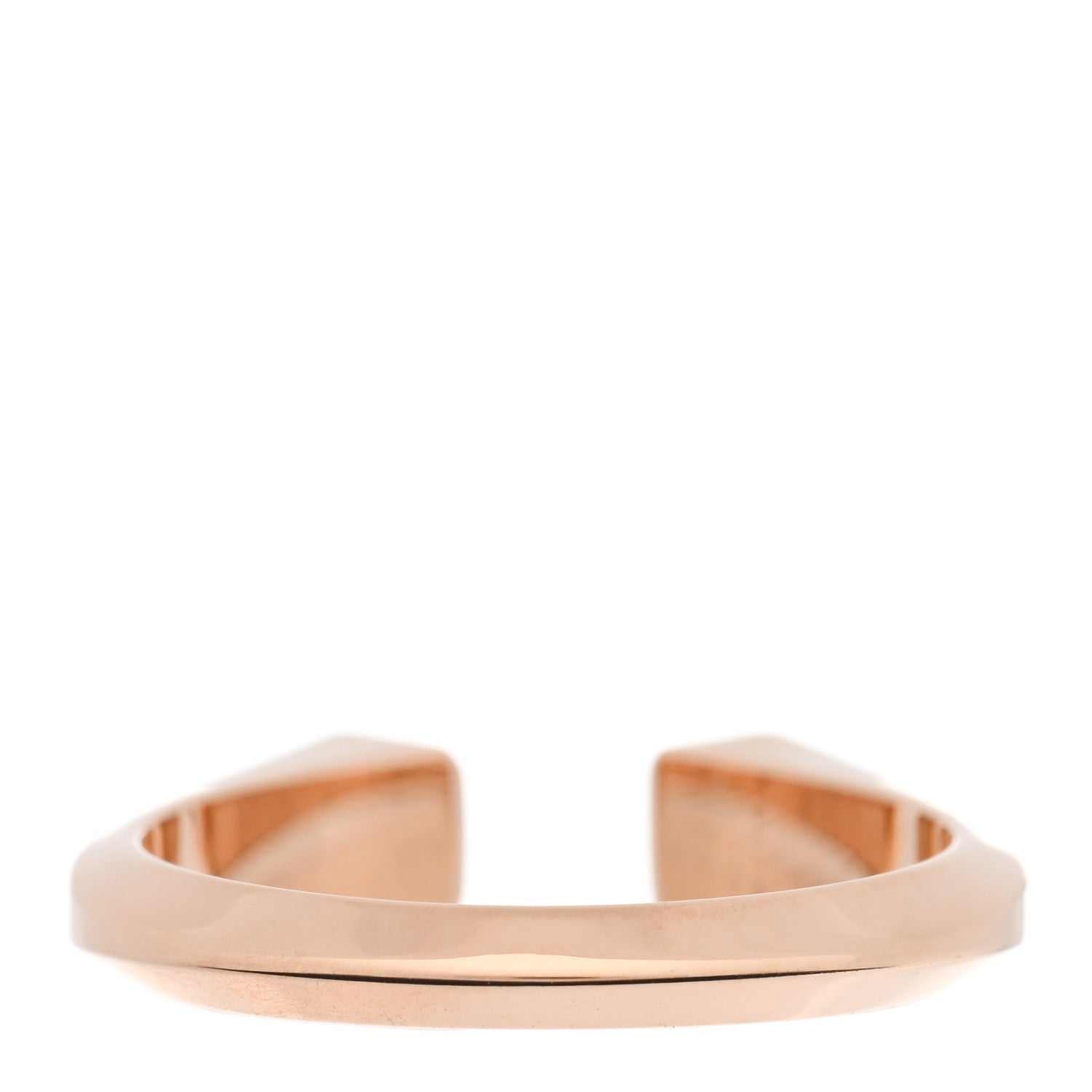 Hermes 18K Rose Gold Diamond PM Clou de Forge Ring 52 6 3 of 5
