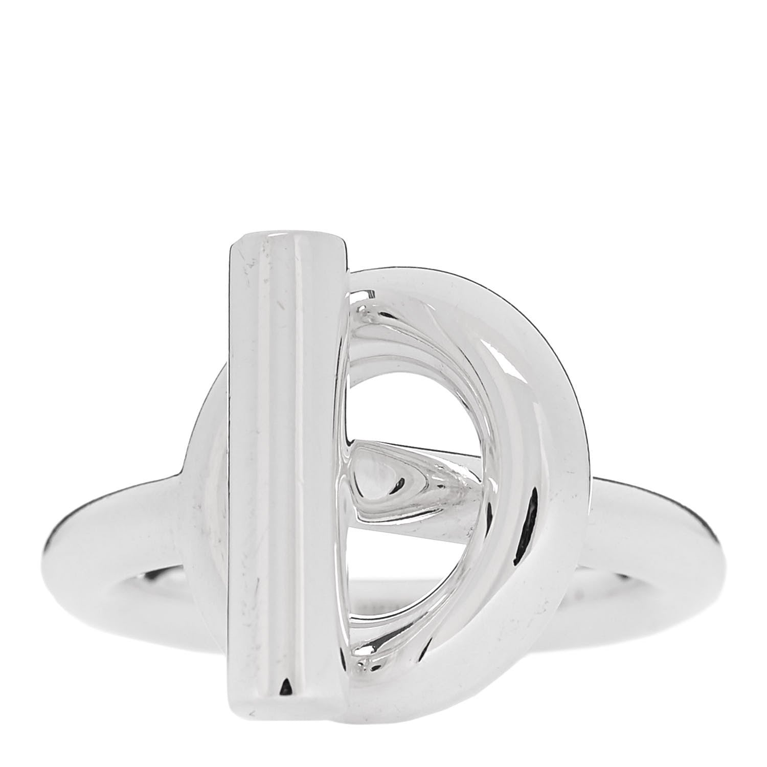 Hermes Sterling Silver GM Echappee Ring 53 6.25 1 of 5