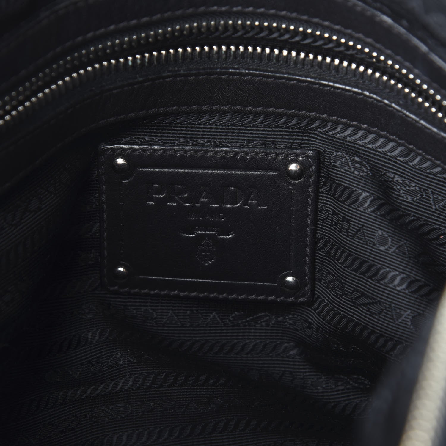 Prada Soft Calf Bowler Tote Black 6 of 9