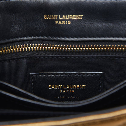 Saint Laurent Metallic Calfskin Y Quilted Monogram Toy Loulou Crossbody Bag Gold 10 of 10