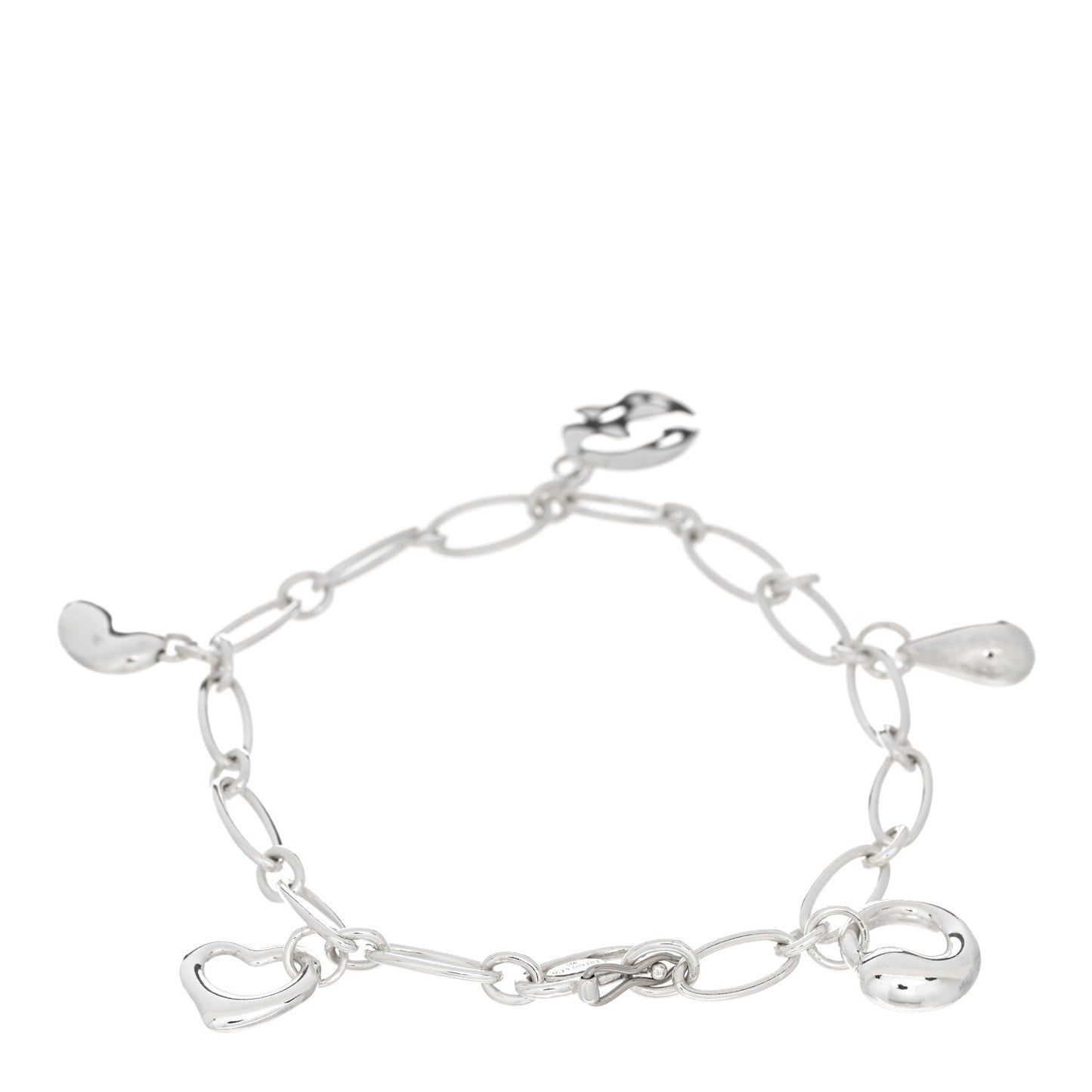 Sterling Silver Elsa Peretti Five Charm Bracelet