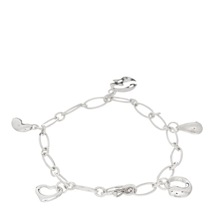 Tiffany Sterling Silver Elsa Peretti Five Charm Bracelet 2 of 3