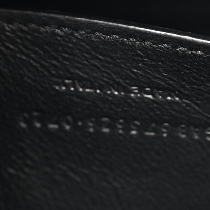 Saint Laurent Shiny Calfskin Crocodile Embossed Small Manhattan Baguette Black 7 of 12