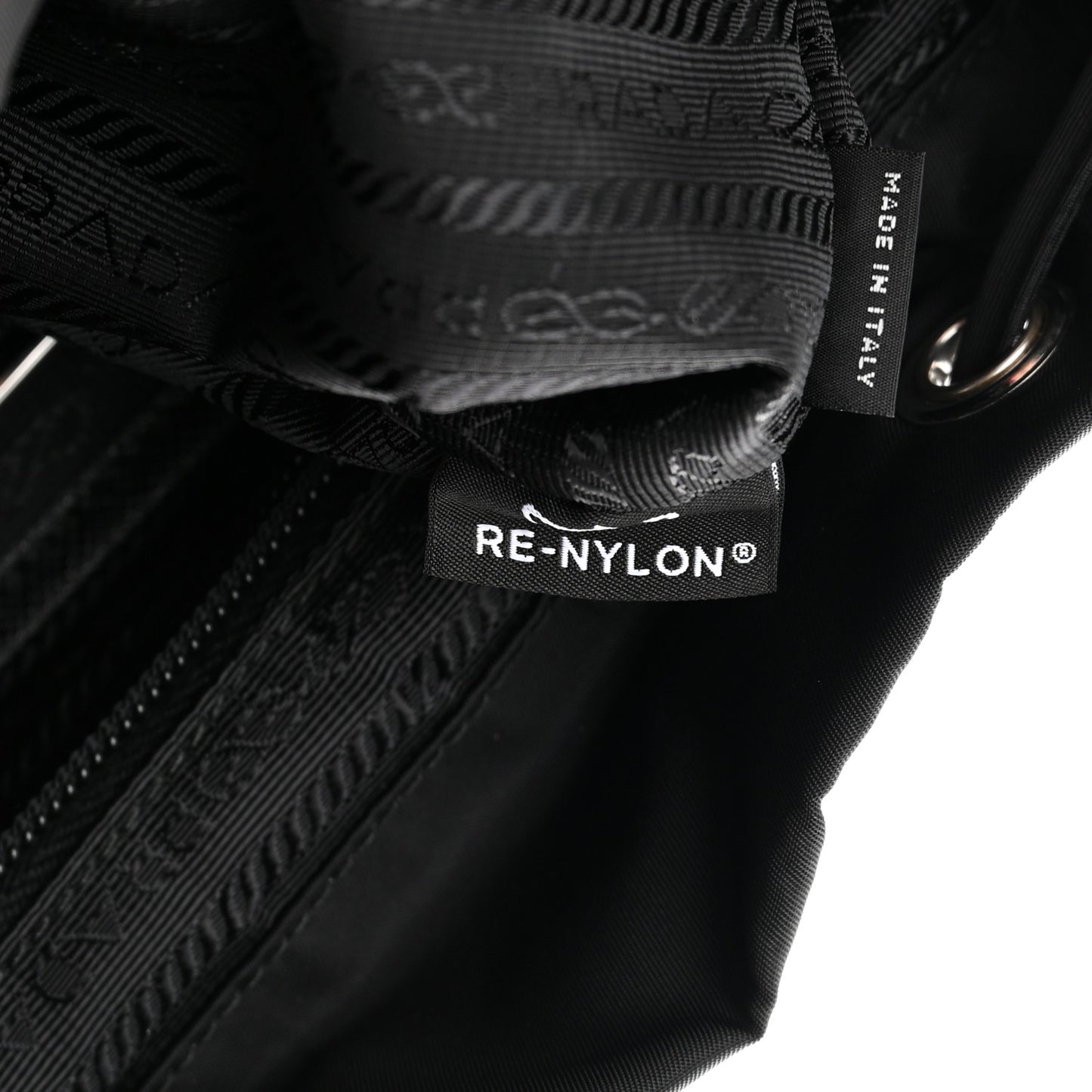 Tessuto Nylon Saffiano Small Backpack Black