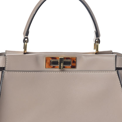 Fendi Vitello Seta Plexiglass Tortoise Medium Peekaboo Iconic Satchel Tortora 8 of 10