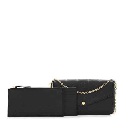 Louis Vuitton Empreinte Pochette Felicie Chain Wallet Black 1 of 13