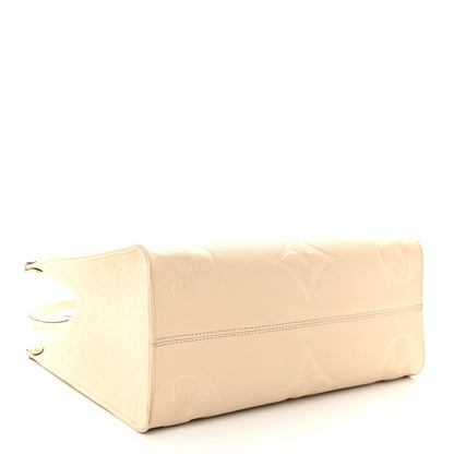 Louis Vuitton Empreinte Monogram Giant Onthego MM Creme 4 of 9
