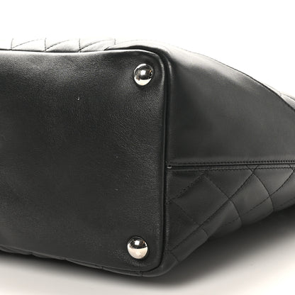 Chanel Calfskin Quilted Large Cambon Tote Black White 10 of 10