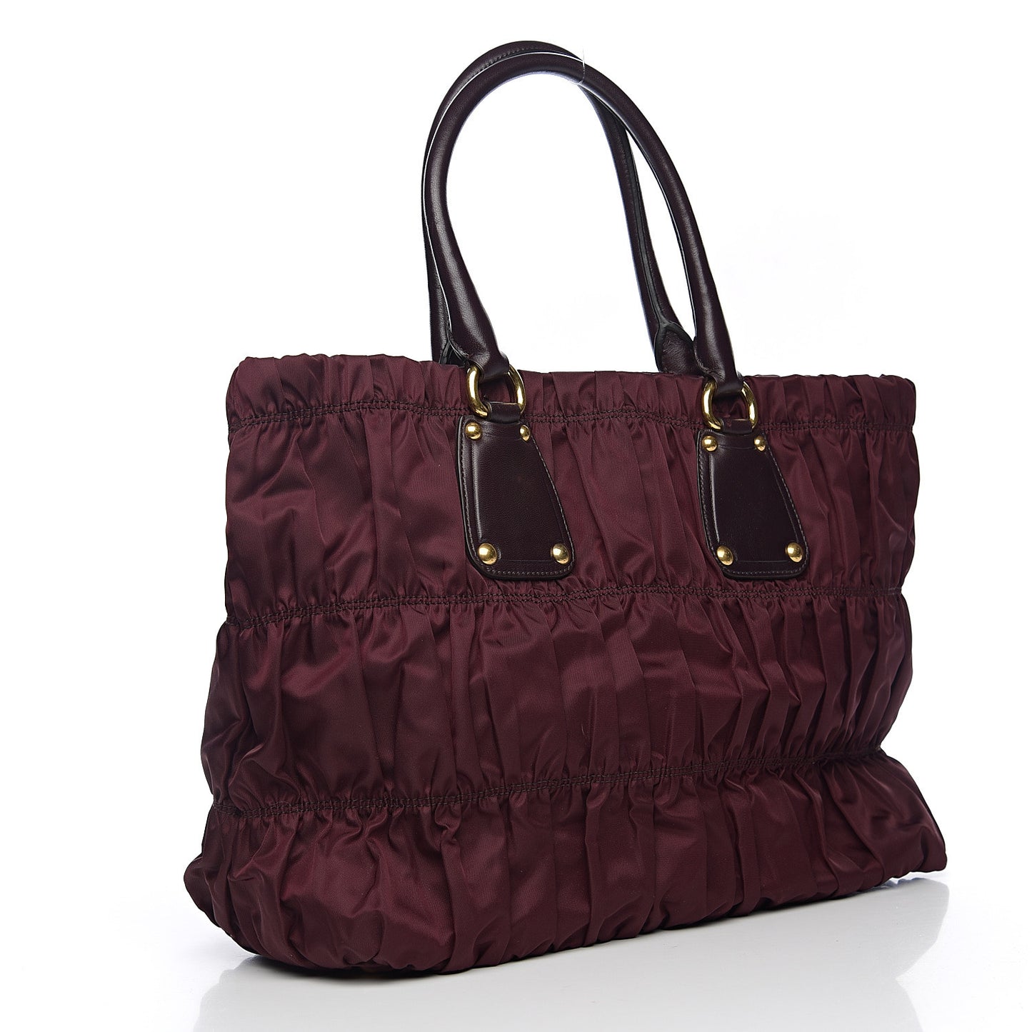 Tessuto Nylon Dressy Gaufre Tote Bordeaux