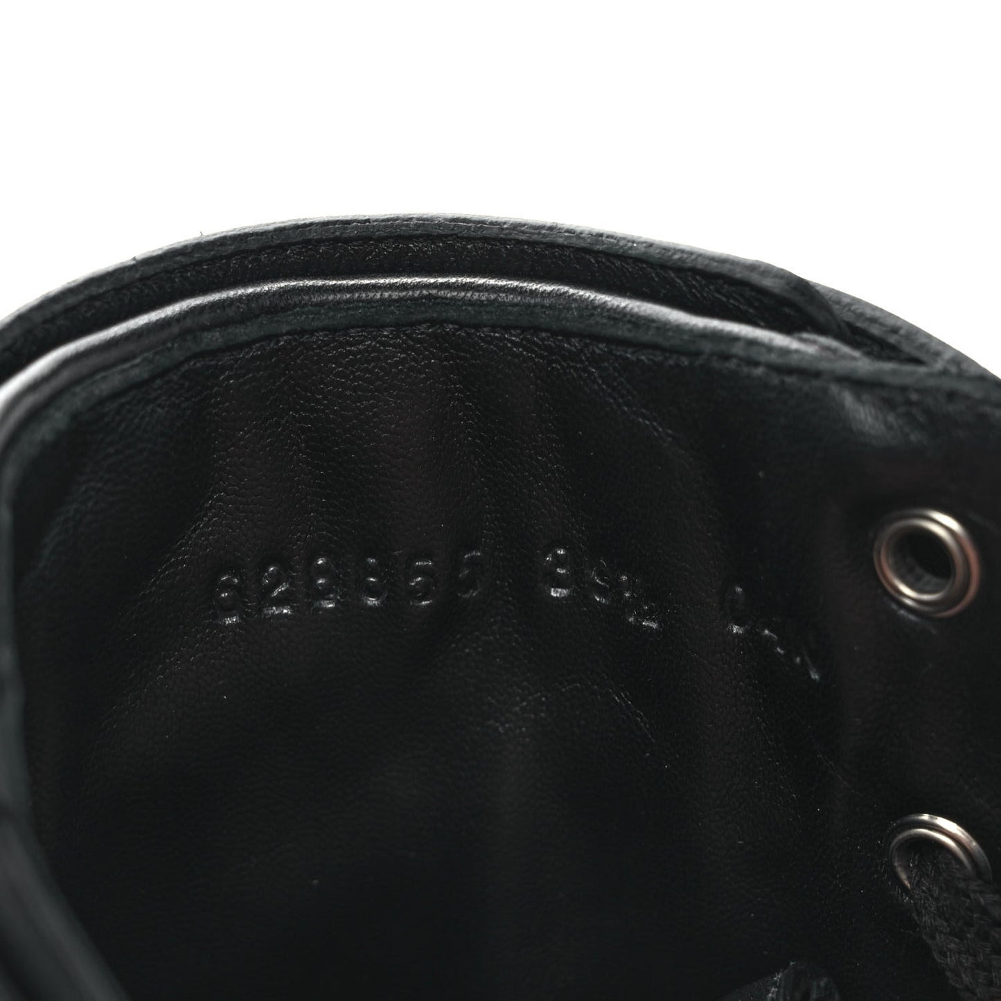 Nappa Frances GG Matelasse Platform Combat Boots 39.5 Black