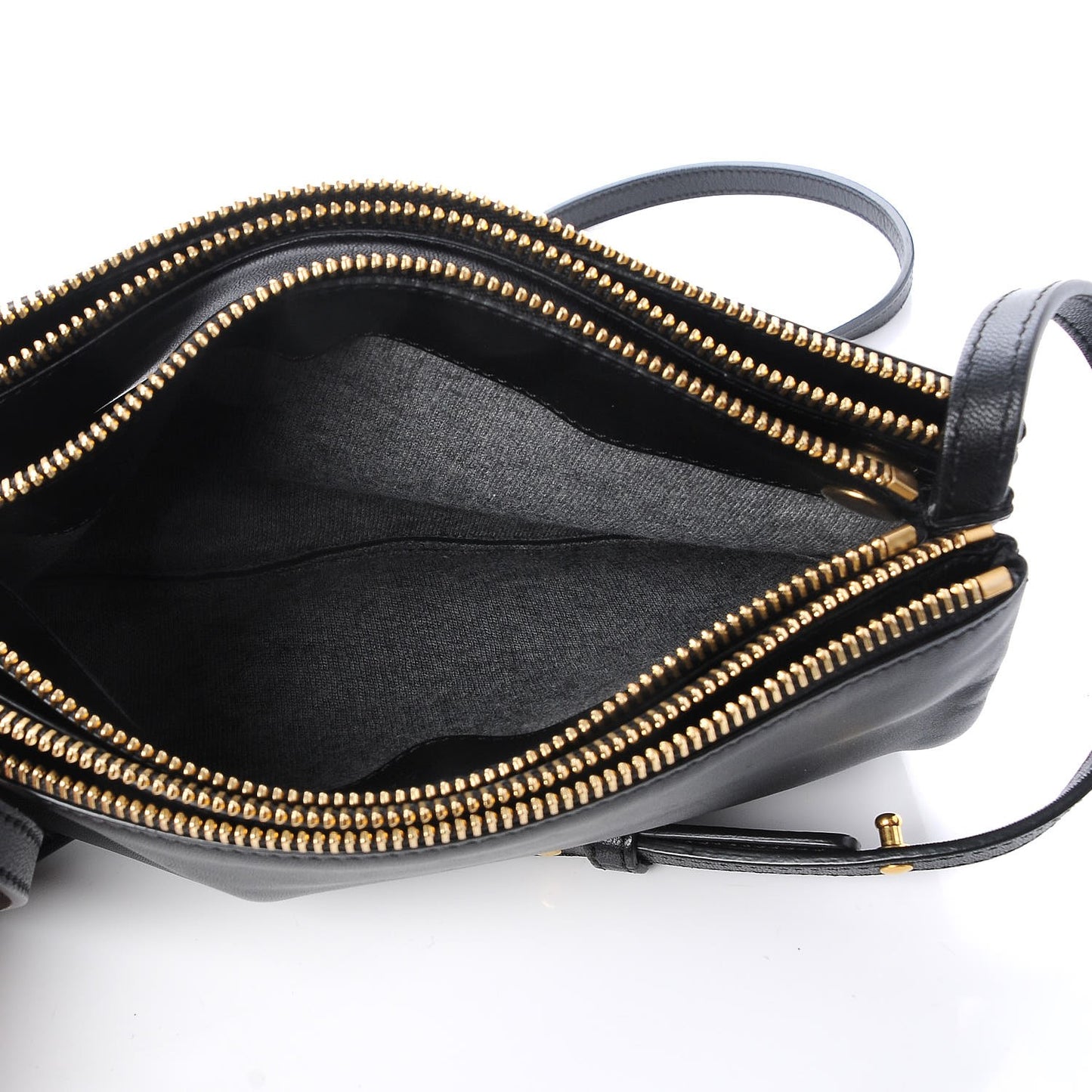 Lambskin Small Trio Crossbody Bag Black