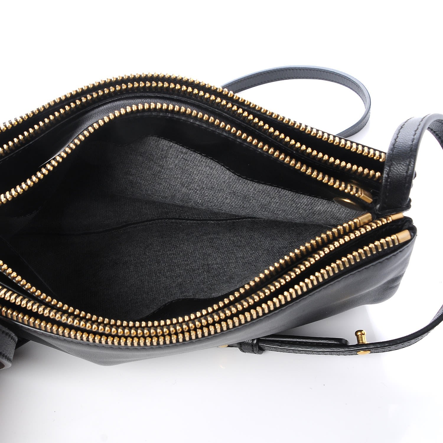 Celine Lambskin Small Trio Crossbody Bag Black 6 of 9