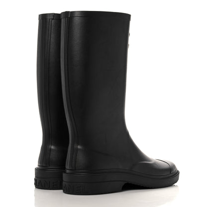 Chanel Caoutchouk CC High Boots 41 Black 4 of 12