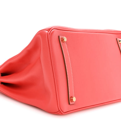 Hermes Epsom Candy Birkin 35 Rose Jaipur Gold 10 of 11