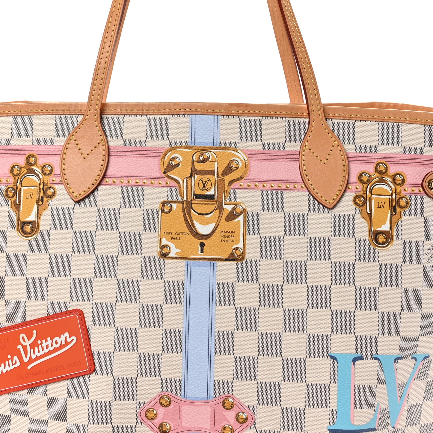 Damier Azur Summer Trunks Neo Neverfull MM