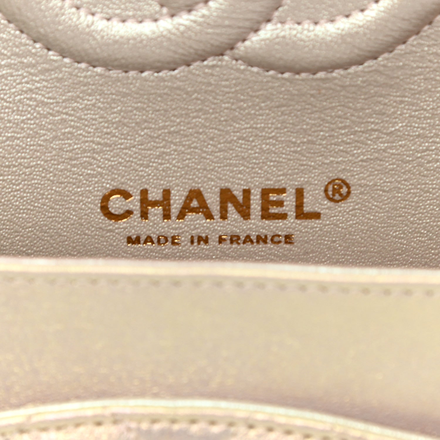 Chanel Iridescent Lambskin Quilted Medium Double Flap Ivory 6 of 10
